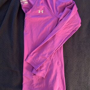 Under Armour Vivid Purple V-Neck Shirt